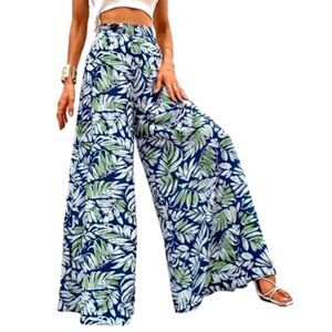 Tropical boho palazzo Pants